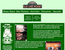 Tablet Screenshot of bluelakeresort.com